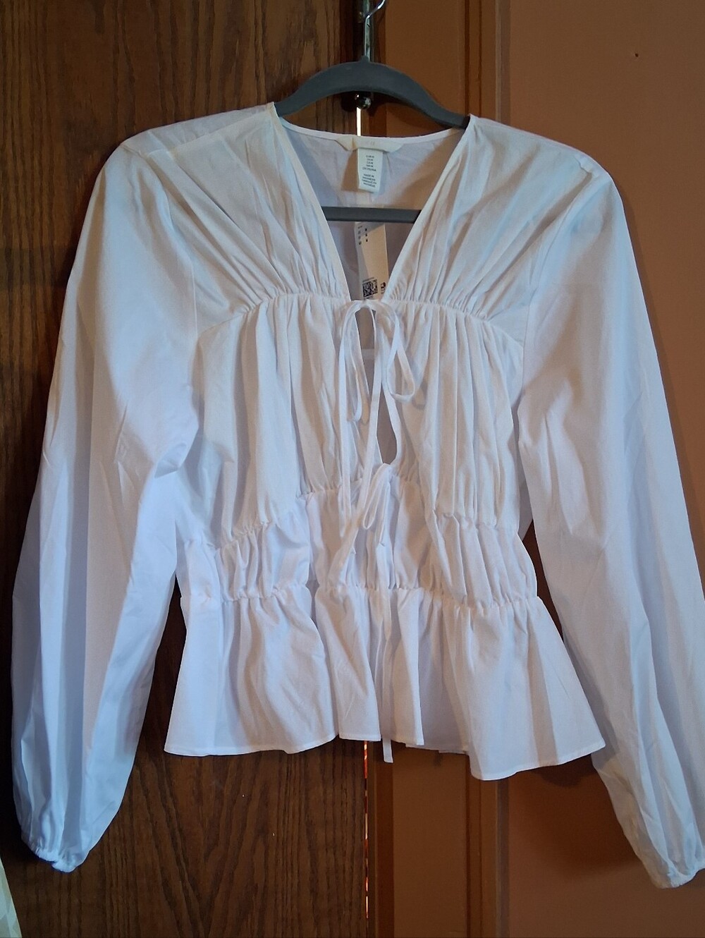White Bow Blouse